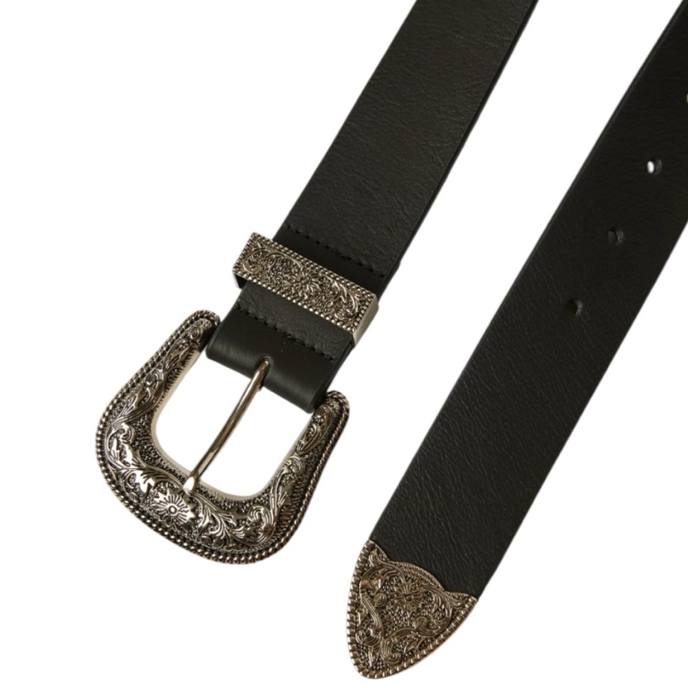 B-Low The Belt Frank Leather Single Buckle Belt Blk/Silver Size X-Small Like-New - Picture 5 of 6